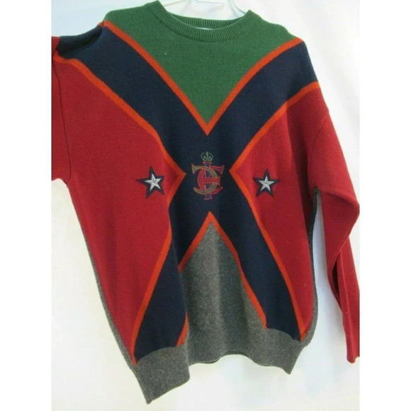 Iceberg Wool Sweater  Mens Multi Color 90s - Picture 8 of 8